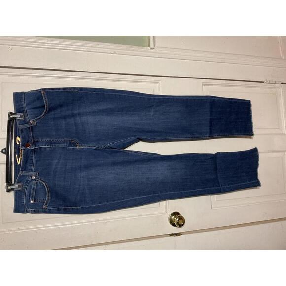 Seven7 high rise slim straight plus size 14 blue jeans - Picture 1 of 10